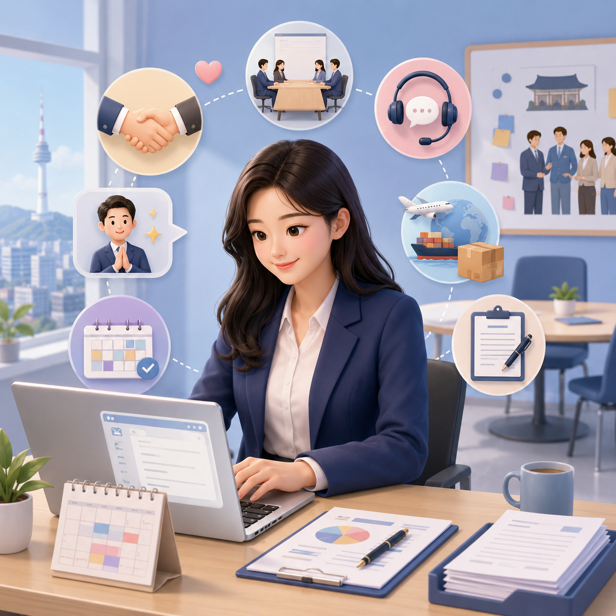Minh họa Business Korean